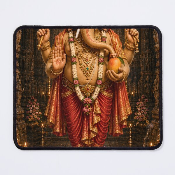Item preview, The 32 Sacred Forms of Lord Ganesha Collection. Vijaya Ganapati – The Victorious Lord of Divine Success | Museum-Quality Hindu Devotional Wall Art designed and sold by Homyar.