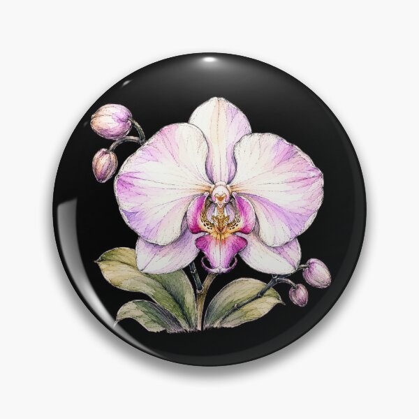 Item preview, Hand Drawn Orchid Watercolor Botanical Floral Illustration designed and sold by ColorSplash123.