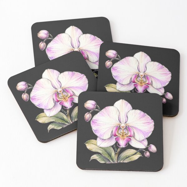 Item preview, Hand Drawn Orchid Watercolor Botanical Floral Illustration designed and sold by ColorSplash123.