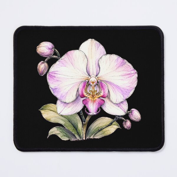 Item preview, Hand Drawn Orchid Watercolor Botanical Floral Illustration designed and sold by ColorSplash123.