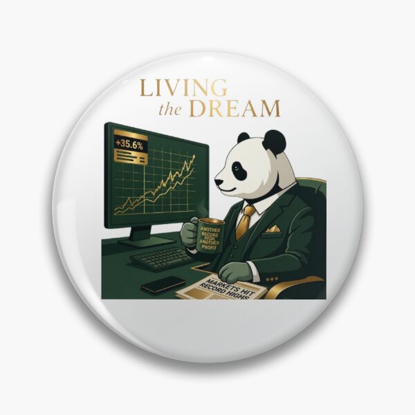 Item preview, Living The Dream Panda Trader Finance Office Art designed and sold by Northern Glow Art.