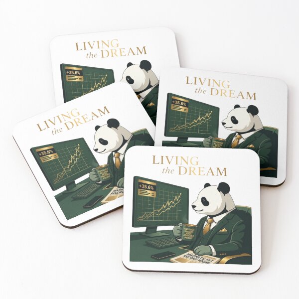 Item preview, Living The Dream Panda Trader Finance Office Art designed and sold by Northern Glow Art.