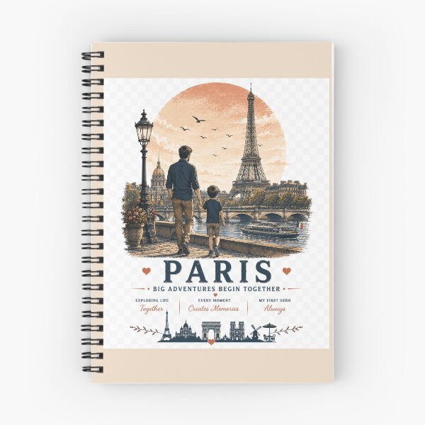 Item preview, Paris Father Son Duo Big Adventures Begin Together designed and sold by BagFactoryUK.