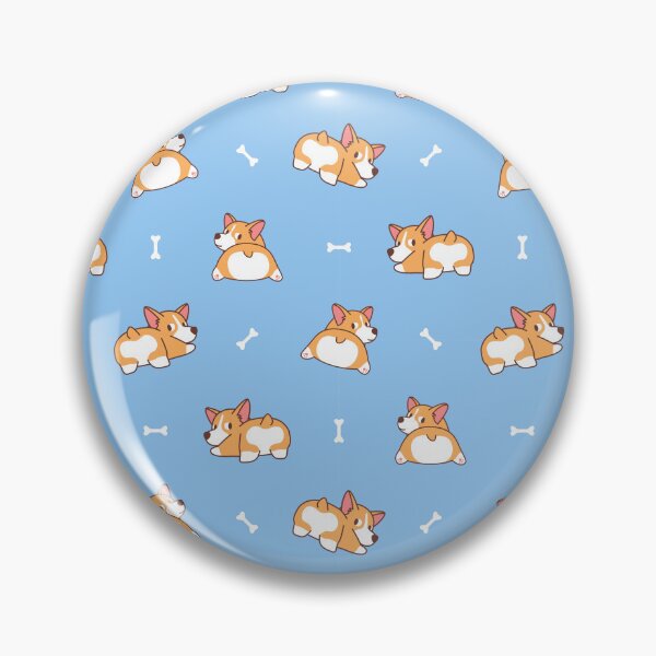 Item preview, Corgis and Bones on Blue designed and sold by TeeGeeTees.