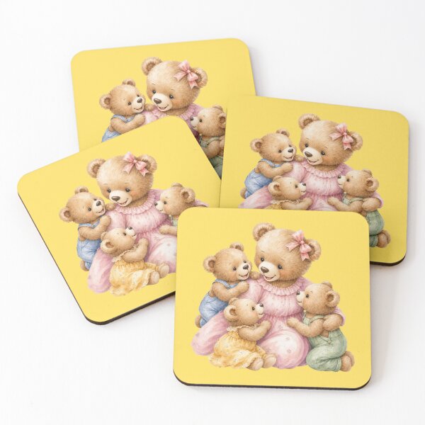 Item preview, Cute Teddy Bear Family - Watercolor Nursery Art designed and sold by PAPIRO SIGLO XXI.