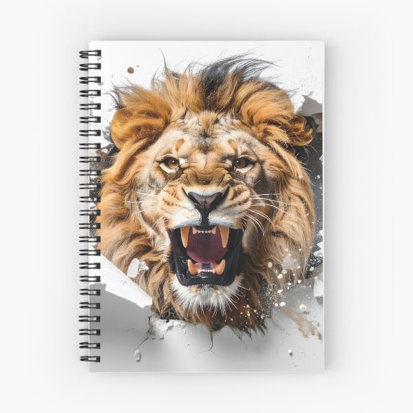 Item preview, Lion bursting through paper AI designed and sold by DragonwingPixel.