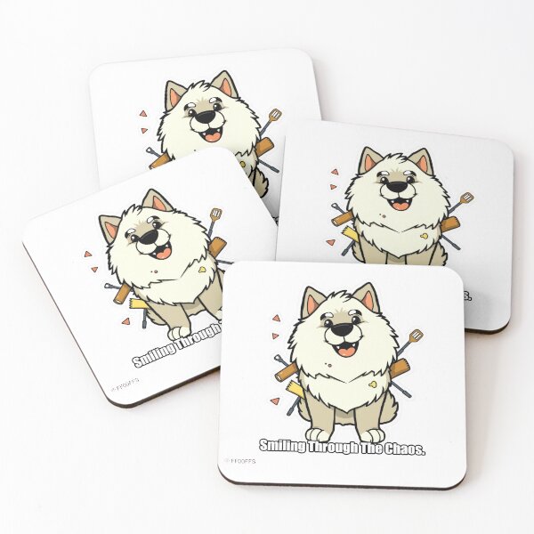 Item preview, Samoyed - Smiling Through The Chaos - Funny Samoyed Gift designed and sold by pawdrops.