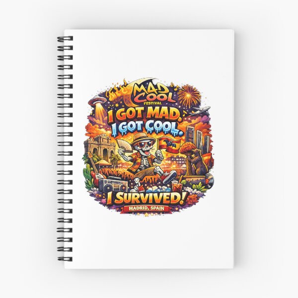 Item preview, Mad Cool Festival Madrid Spain – I Got Mad, I Got Cool, I Survived! | Funny Music Festival T-Shirt Design | Concert Graphic PNG | Print-on-Demand Bundle designed and sold by Sushikidsntod.