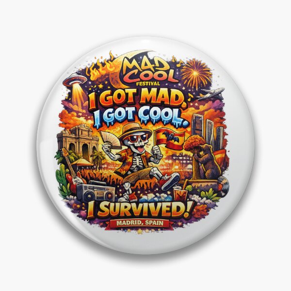 Item preview, Mad Cool Festival Madrid Spain – I Got Mad, I Got Cool, I Survived! | Funny Music Festival T-Shirt Design | Concert Graphic PNG | Print-on-Demand Bundle designed and sold by Sushikidsntod.