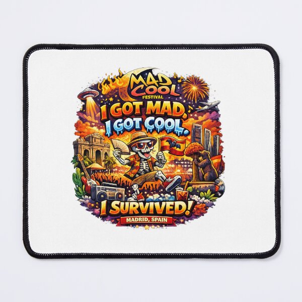 Item preview, Mad Cool Festival Madrid Spain – I Got Mad, I Got Cool, I Survived! | Funny Music Festival T-Shirt Design | Concert Graphic PNG | Print-on-Demand Bundle designed and sold by Sushikidsntoddlers.