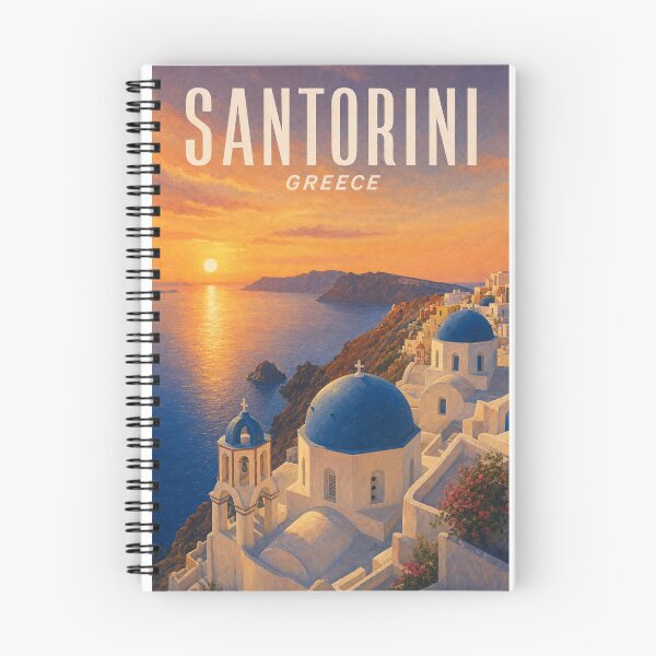 Item preview, Santorini Greece Travel Souvenir - Vintage Illustration designed and sold by VisualArtsOasis.