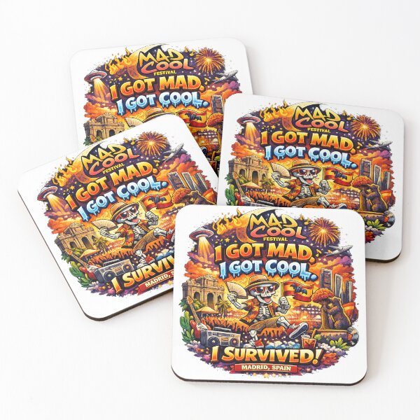 Item preview, Mad Cool Festival Madrid Spain – I Got Mad, I Got Cool, I Survived! | Funny Music Festival T-Shirt Design | Concert Graphic PNG | Print-on-Demand Bundle designed and sold by Sushikidsntoddlers.