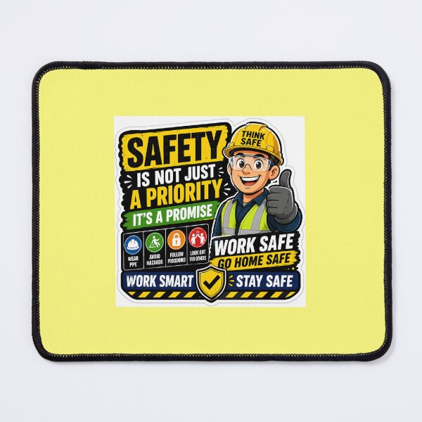 Item preview, Safety Is a Promise – Work Smart, Stay Safe | Construction Safety Sticker designed and sold by vinothmech53.