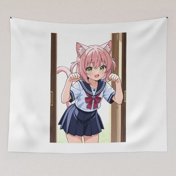 Item preview, Art - Neko Character in Japanese School Uniform, Manga Aesthetic designed and sold by AnimeShin.