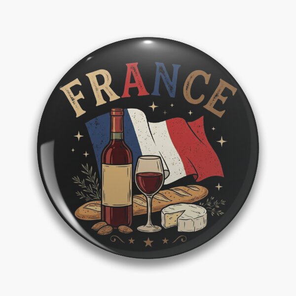 Item preview, Vintage Team France Patriotic Flag, Wine, Cheese and Baguette designed and sold by legendaryskins.