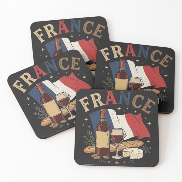 Item preview, Vintage Team France Patriotic Flag, Wine, Cheese and Baguette designed and sold by legendaryskins.
