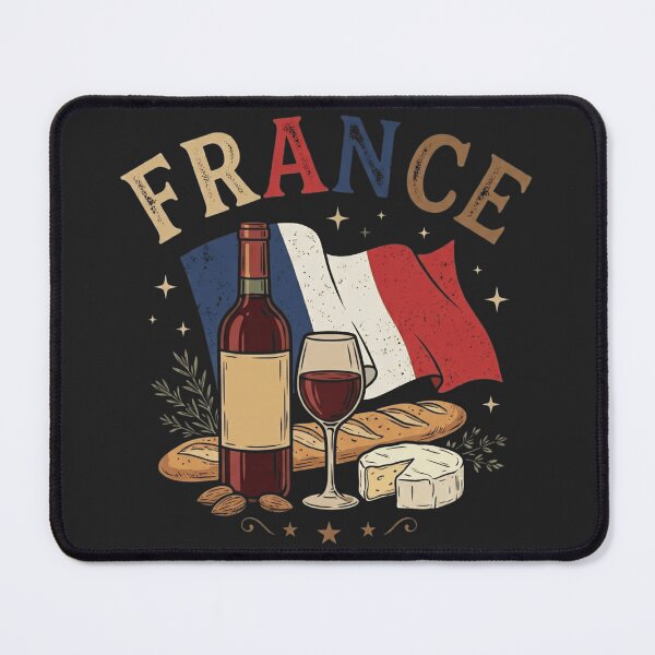 Item preview, Vintage Team France Patriotic Flag, Wine, Cheese and Baguette designed and sold by legendaryskins.