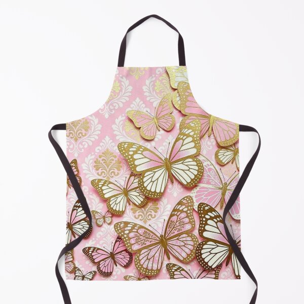 Item preview, Pink & Gold Foil Damask & Butterflies designed and sold by DesignsByPrnces.