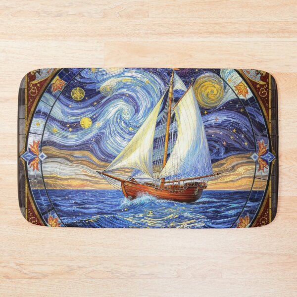 Item preview, Abstract Clipper Ship Nautical Ocean Scene designed and sold by GaffaDesigns.