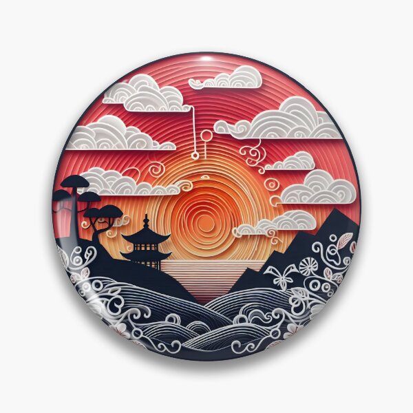 Item preview, Papercraft Dark Wave Sunset designed and sold by Catobix.