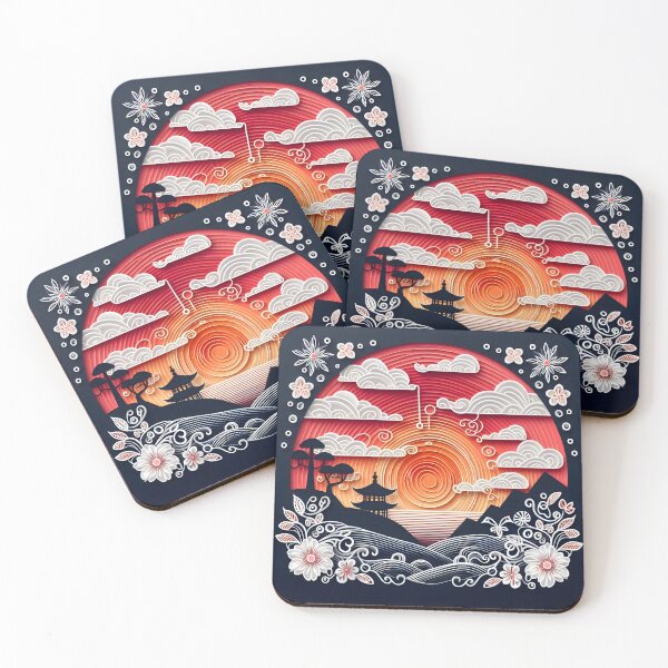 Item preview, Papercraft Dark Wave Sunset designed and sold by Catobix.