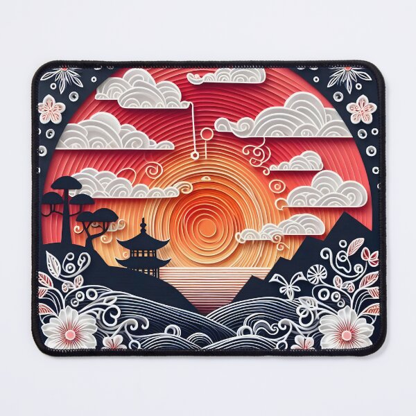 Item preview, Papercraft Dark Wave Sunset designed and sold by Catobix.