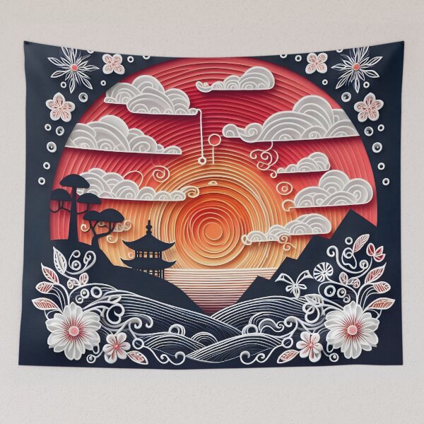 Item preview, Papercraft Dark Wave Sunset designed and sold by Catobix.