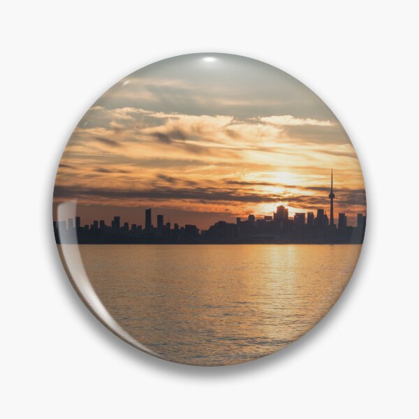 Item preview, Toronto Skyline Silhouette at Sunrise designed and sold by Georgia Mizuleva.