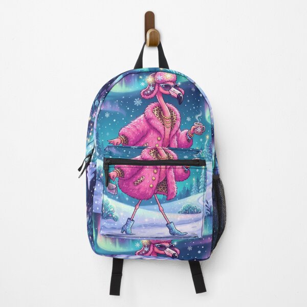 Item preview, Fashion Pink Flamingo Moon Mushrooms Snow Winter Vibes designed and sold by ART ATTACK ZONE.