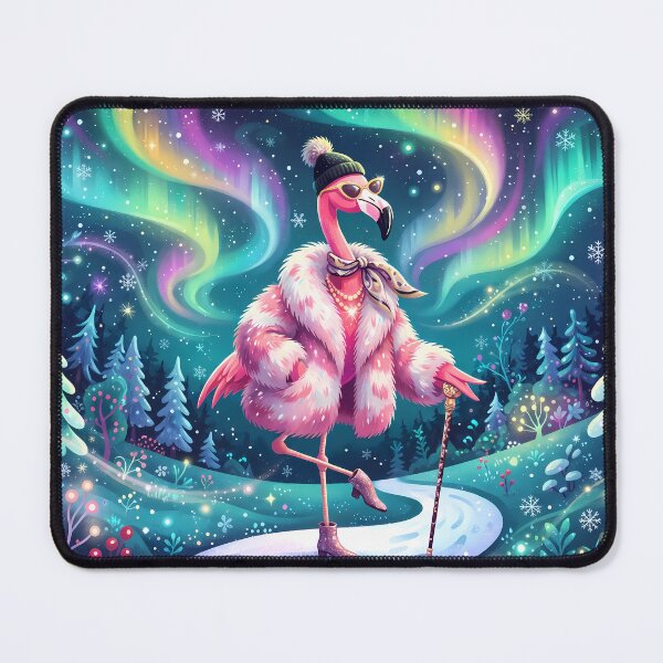 Item preview, Style Pink Flamingo Moon Mushrooms Snow Winter Vibes designed and sold by ART ATTACK ZONE.