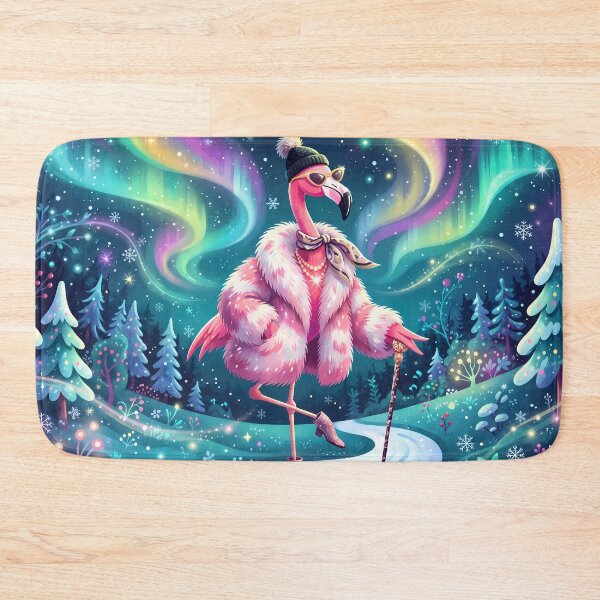 Item preview, Style Pink Flamingo Moon Mushrooms Snow Winter Vibes designed and sold by ART ATTACK ZONE.