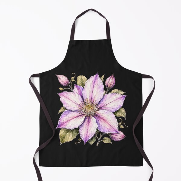 Item preview, Hand Drawn Clematis Watercolor Botanical Floral Illustration designed and sold by ColorSplash123.