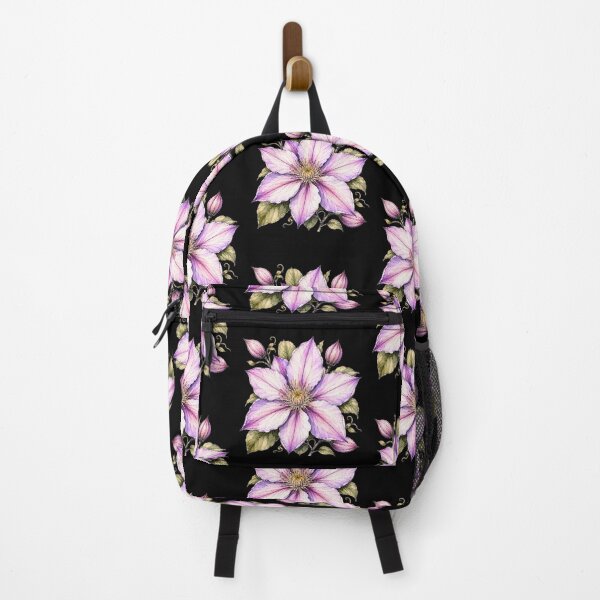 Item preview, Hand Drawn Clematis Watercolor Botanical Floral Illustration designed and sold by ColorSplash123.