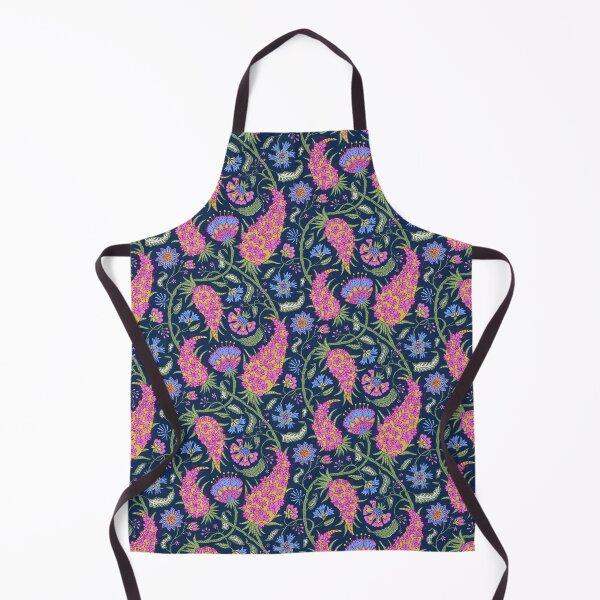 Item preview, Vintage Pink Floral Jacobean Paisley Chintz Pattern - Blue designed and sold by paldronma.