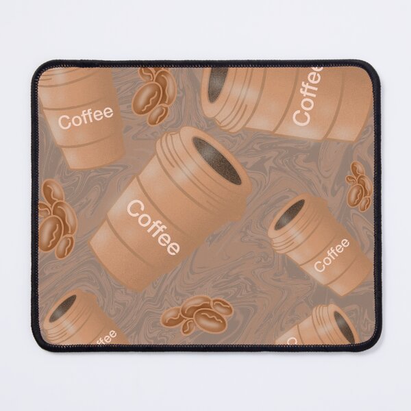 Item preview, Cosy Coffee cups and beans seamless pattern designed and sold by RuwaDesignArt.