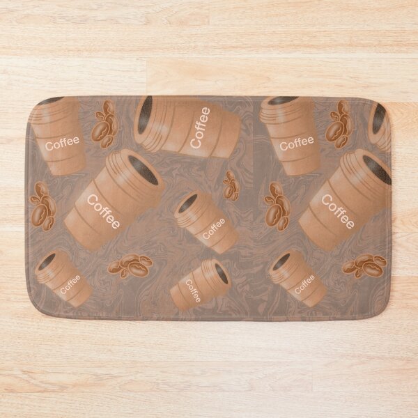Item preview, Cosy Coffee cups and beans seamless pattern  designed and sold by RuwaDesignArt.