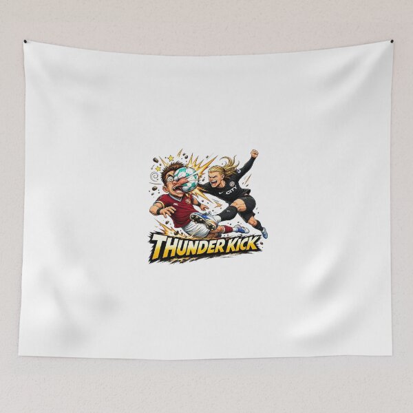 Item preview, Erling Haaland Thunder Kick Football Meme designed and sold by Fashvora.
