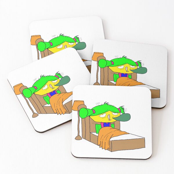 Item preview, Calling In Sick Bedtime Cartoon Character designed and sold by pixelblotshop.