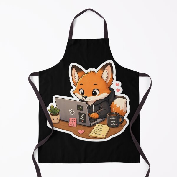 Item preview, Coding Fox – Cute Developer Sticker designed and sold by PatternFly.