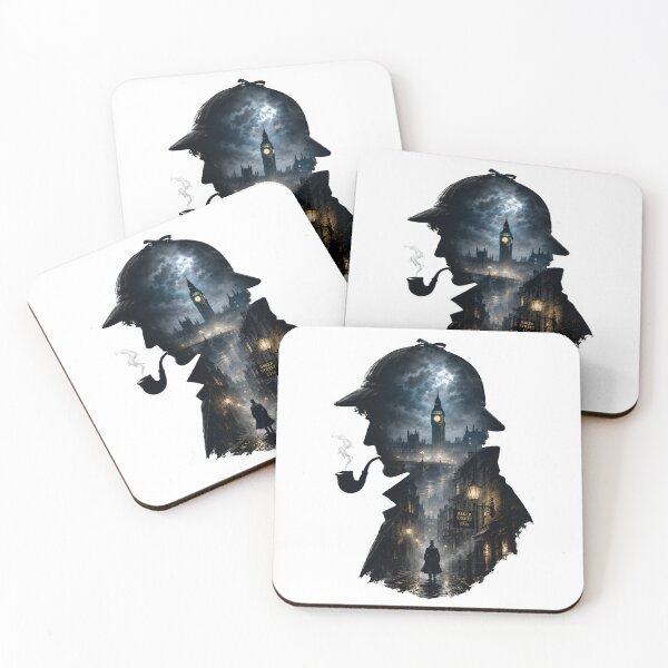 Item preview, Sherlock Holmes Baker Street 221B London Double Exposure Art designed and sold by Fenay Designs.