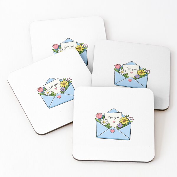 Item preview, Cute Floral Love Letter Sticker | Kawaii Envelope With Flowers designed and sold by Ricomin.