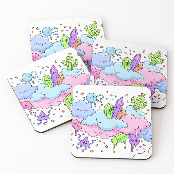 Item preview, Cute Kawaii Tea Time Dreamland Picnic Art designed and sold by ART ATTACK ZONE.