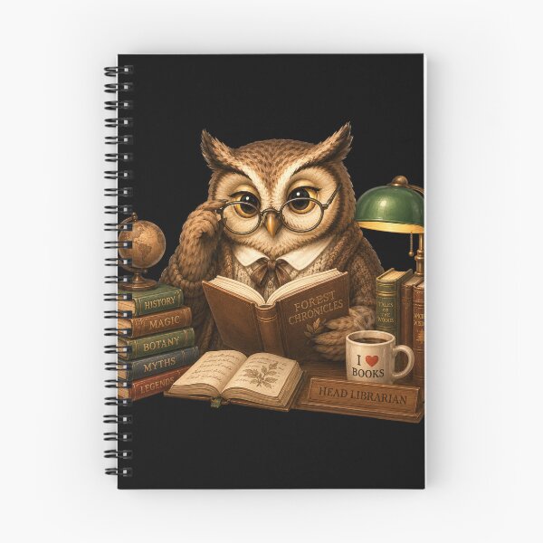 Item preview, Bookworm Owl – Cozy Reading Illustration designed and sold by PatternFly.