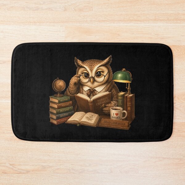 Item preview, Bookworm Owl – Cozy Reading Illustration designed and sold by PatternFly.
