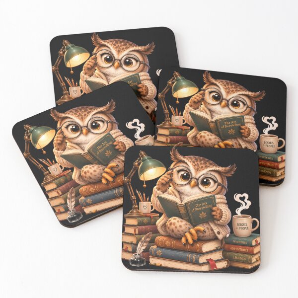 Item preview, Head Librarian Owl – Vintage Book Lover Art designed and sold by PatternFly.