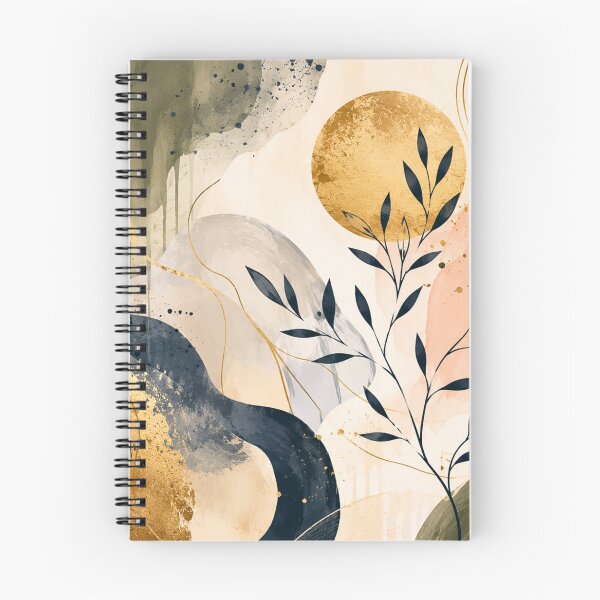 Item preview, Modern Abstract Botanical Wall Art with Gold Sun and Organic Shapes designed and sold by rimmatv.