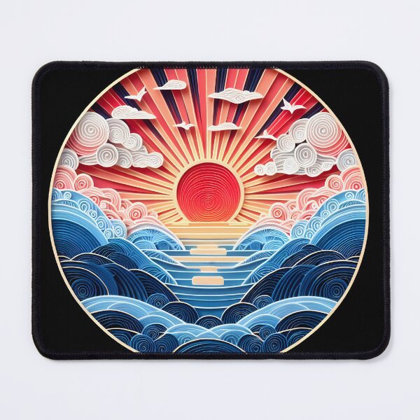 Item preview, Papercraft Contrast Wave Sunset designed and sold by Catobix.