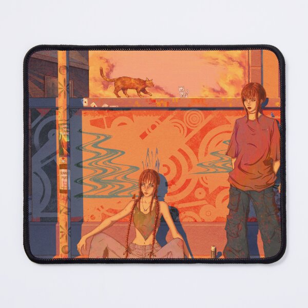 Item preview, Street-art, graffiti, two girls and cats at the sunset designed and sold by Witseart.