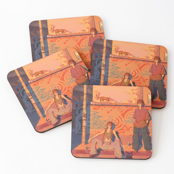 Item preview, Street-art, graffiti, two girls and cats at the sunset designed and sold by Witseart.
