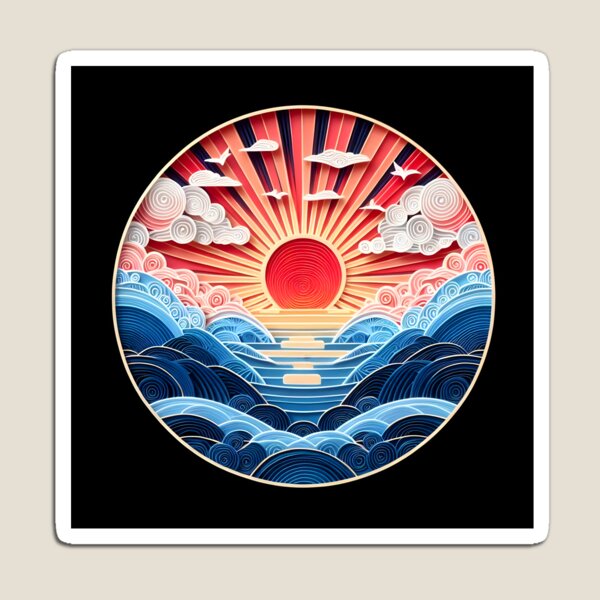 Item preview, Papercraft Contrast Wave Sunset designed and sold by Catobix.